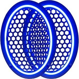 Resim Neon Işıklı (6x9) İnç Kaliteli Plastik Hoparlör Ve Midrange Kapağı - 2 Adet - Mavi 
