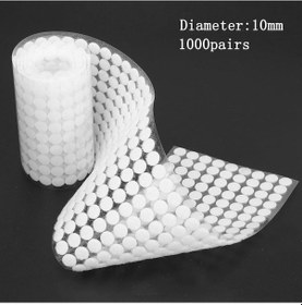 Resim Kendinden Yapışkanlı Velcro Disk, Velcro Yapışkan Bant, Güçlü Sihirli Yapışkan, Yuvarlak Para Kancaları, 10/15/20mm, 1000 Çift 1000pairs10mm 