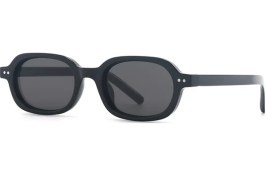 Resim Elmpaly Chooseme 2025 Yeni Kare Klasik Renkli Güneş Gözlüğü Siyah Çerçeve Koyu Gri Lens 12+ 