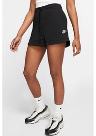 Resim Nike Sportswear Essential Women's French Terry Shorts Black Pamuklu Kısa Kadın Şort Siyah 