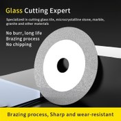 Resim 1 adet 10.16cm Ultra-İnce Elmas Bıçağı Cam, Fayans, Mermer ve Granit için - Burr Brazing Süreci Yok, Uzun Ömürlü ve Aşınmaya Dayanıklı, DIY ve Profesyonel Kullanım için Hassas Kesme Aracı, Cam Kesme Araçları, Parlatılmış Yüzey, Dayanıklı Yapı 