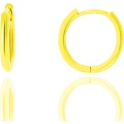 Resim Gümüş Altın Yaldızlı 14 Mm Halka Küpe N11.34968 