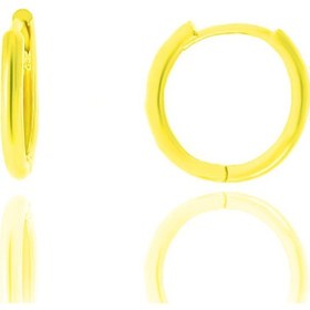 Resim Gümüş Altın Yaldızlı 14 Mm Halka Küpe N11.34968 