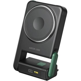 Resim Green Lion Rotex MagSafe Powerbank 10000mAh, Apple Watch Şarj ve Döner Stand, PD 22.5W 