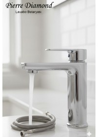 Resim 5512-1 Lavabo Bataryası Sabit Banyo Lavabosu Musluğu Musluk Armatür Beyaz Siyah Gold Krom Renkler Krom 