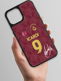 Resim Galatasaray Mauro Icardi 3. Forma İmzalı Cam Telefon Kılıfı - iPhone 13 