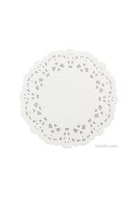 Resim Dantel Kağıt Bardak Altlığı - Beyaz - 9 Cm. - 500 Adetlik 5 Paket - 2500 Adet 
