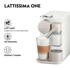 Resim Nespresso F121 Latissima One Süt Çözümlü Kahve Makinesi Beyaz 
