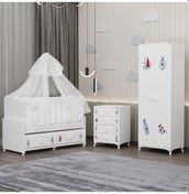 Resim Elegant Yıldız 2 Bebek Odası Takımı Yatak Uykuseti - Denizci Beyaz 