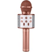 Resim Mobil Dünyası Karaoke Mikrofonlu Hoparlör - Şarjlı -Bluetooth Rose Gold (4767) - Mbn6152-9523 