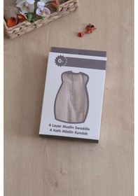 Resim Kız Erkek Bebek Unisex Müslin Lüks Anakucağı Kundak Stl6403 Kahverengi 