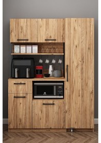 Resim Ervin Kahve Köşesi Tek Kapaklı Airfry Kiler Dolabı Çok Amaçlı Erzak Dolabı Atlantik Çam Atlantik Çam 