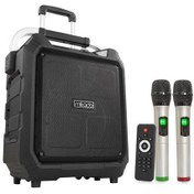 Resim Mikado MD-90KP 12V5.5AH Siyah Usb+ FM- Bluetooth 2 UHF Kablosuz Mikrofon Öğretmen-Toplantı Anfisi 