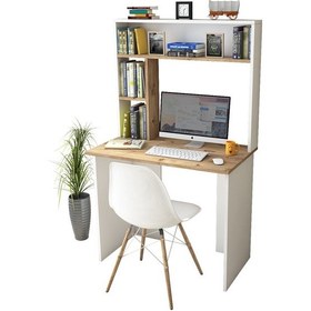 Resim Robinhome Robin Home Cornelia No 2 Çalışma Masası Kitaplık Çam Beyaz 