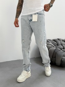 Resim Kar Yıkama Lazer Detaylı Baggy Jean - 32 