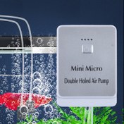 Resim Gürültü Önleyici Yüksek Hacimli Balık Tankı Aerator Pompası, USB Şarj Edilebilir Çift Kullanım için Dış Mekan/Yatak Odası/Ev Derin Su Oksijenasyonu [Tam Aksesuarlar] Balık Bakımı için Temel Hava Taşı + Yumuşak Boru, 24 Saat Sürekli Oksijen Sağlama/Güç Kesintisi Kaygaları Yok! 