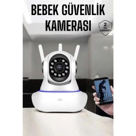 Resim Wifi Kamera Ev Kamerası Gece Görüşlü Kablosuz Bebek Izleme Kamerası 