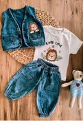 Resim Pia Mia King Kot Yelek Pantolon Basic T-shirt 3'lü Takım 9/24 Ay 6864 