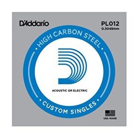 Resim D'Addario PL012 Elektro ve Akustik Gitar Tek Tel 