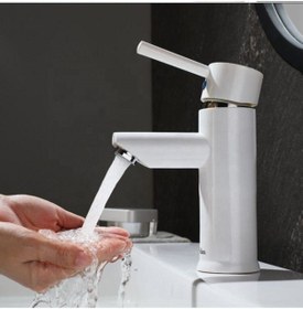 Resim Genel Markalar Lavabo Musluğu Beyaz Banyo Musluğu 