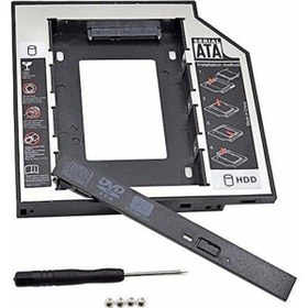 Resim 12.7mm HDD Caddy DVD SSD Kutu Sata CD KIZAK İKİNCİ HARDDISK LAPTOP NOTEBOOK ÜCRETSİZ AYNI GÜN KARGO - FATURALI SIFIR KUTUSUNDA