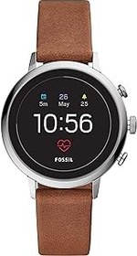 Resim Fossil Kadın Gen 4 Venture HR Paslanmaz Çelik Dokunmatik Ekranlı Akıllı Saat, Nabız, GPS, NFC ve Akıllı Telefon Bildirimleri, Gümüş/Kahverengi, Womens Standard, FTW6014 