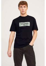 Resim Jack & Jones Jorlafayette Brandıng Tee Siyah Erkek Kısa Kol T-shirt 000000000101961698 