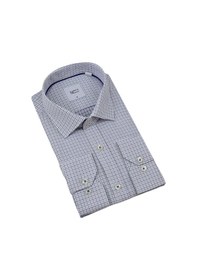 Resim Erkek Klasik Puantiyeli Uzun Kol Gömlek 3596 Bgl-st04402 Gri 