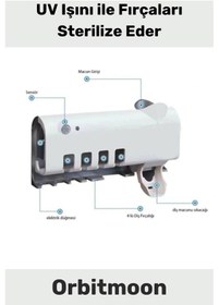 Resim Yeni Seri Güneş Enerjili Usb Şarjlı Diş Macun Sıkacağı Sterilizatörlü 4 Adet Diş Fırçalığı Tutucu Çok Renkli 