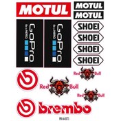 Resim PROMOT Motorsiklet Aksesuar Ekipman Sticker Kask Grenaj Laptop Sticker Seti 0073 