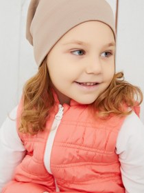 Resim Babygiz Kız Bebek Çocuk Süt Kahve Şapka Bere El Yapımı Rahat Cild Dostu %100 Pamuklu Kaşkorse 