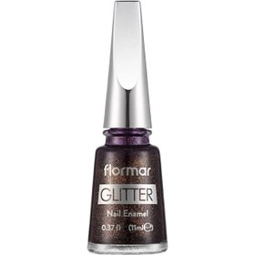 Resim Flormar Glitter - Simli Oje No: GL44 Purple Glare 