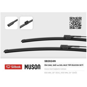 Resim Mercedes Silecek Supurgesi Muz Tip On Tk. 650mm / 600mm Sprinter 06 Crafter 06 - Silbak Sb2624n 