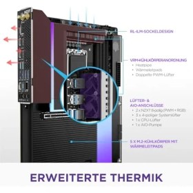 Resim Nzxt N9 Z890 - Core Ultra Için Intel Z890 Lga 1851 Atx Oyun Anakartı (Seri 2) - 20+1+1, Ddr5, 5x M.2, Pcıe 5.0, Wi-Fi 7, 5gbe, Thunderbolt 4 - Rgb, Tam Metal Kapak - Siyah 