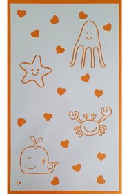 Resim Piktura Stencil Şablon 34*60cm Sevimli Deniz Canlıları 