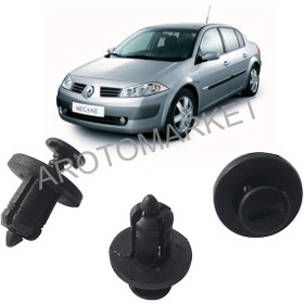 Resim Renault Megane 2 Kasa Tampon Motor Kaplama Klipsi 7703072360 427776681 