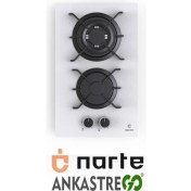 Resim NARTE-CG20030B 30 cm Domino Gazlı 1 Gözü Woklu Ocak-Beyaz 