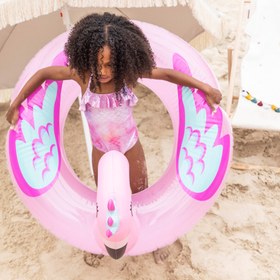 Resim Swim Essentials Pink Flamingo Yüzme Simidi 95cm 