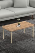 Resim DESENGO EKO-Atlantikçam ahşap ayaklı modern orta sehpa,çay sehpası,servis sehpası,ofis sehpası 