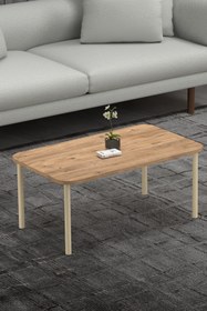 Resim DESENGO EKO-Atlantikçam ahşap ayaklı modern orta sehpa,çay sehpası,servis sehpası,ofis sehpası 