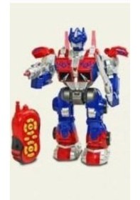 Resim Uzaktan Kumandalı Sesli Işıklı Sünger Atarlı Oyuncak Dev Robot Kırmızı Renk 