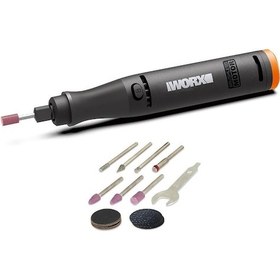 Resim Worx WX739.9 Makerx 20V Kömürsüz Profesyonel Solo Gravür Makinesi + 19 Parça Aksesuar Seti 