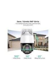 Resim D2-PRO-PTZ Kablosuz Dış Ortam Gece Görüşlü Güvenlik Kamerası 