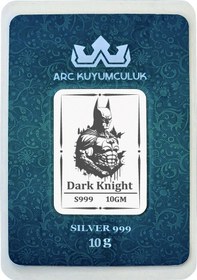 Resim 999 Ayar Gümüş ile Tasarlanmış Süper Kahraman Batman Temalı Hediyeye Özel 10 Gram Gümüş Külçesi-703 