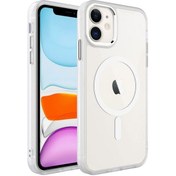Resim İphone 11 Uyumlu Kılıf Wireless Şarj Özellikli Krom Magsafe 