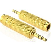 Resim 3.5 6.3 Çevirici Stereo Jak Adaptörü 3.5 MM To 6.3 MM Erkek Dişi 