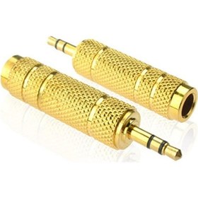 Resim 3.5 6.3 Çevirici Stereo Jak Adaptörü 3.5 MM To 6.3 MM Erkek Dişi 
