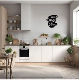 Resim Metal Dekor I Need More Coffee Metal Duvar Tablosu İmza 