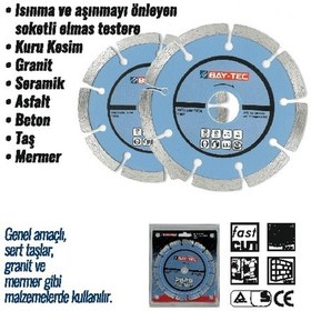 Resim Bay-tec Soketli Elmas Testere 115 Mm Taşlama Diski Kesici -1 Adet 