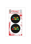 Resim Süper Mario Tasarımlı 3d Kabartmalı Damla Logo Sticker 5cm 01 